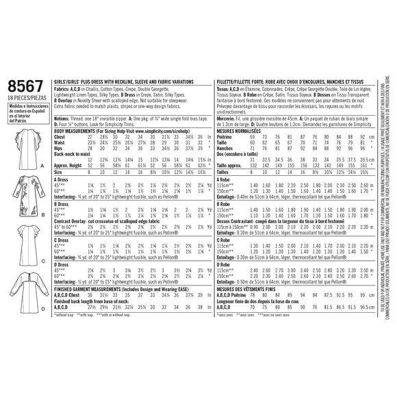 Simplicity 8567 Pattern Size 8-16 Girls Dress with Sleeve Variations UNCUT - Picture 3 of 3